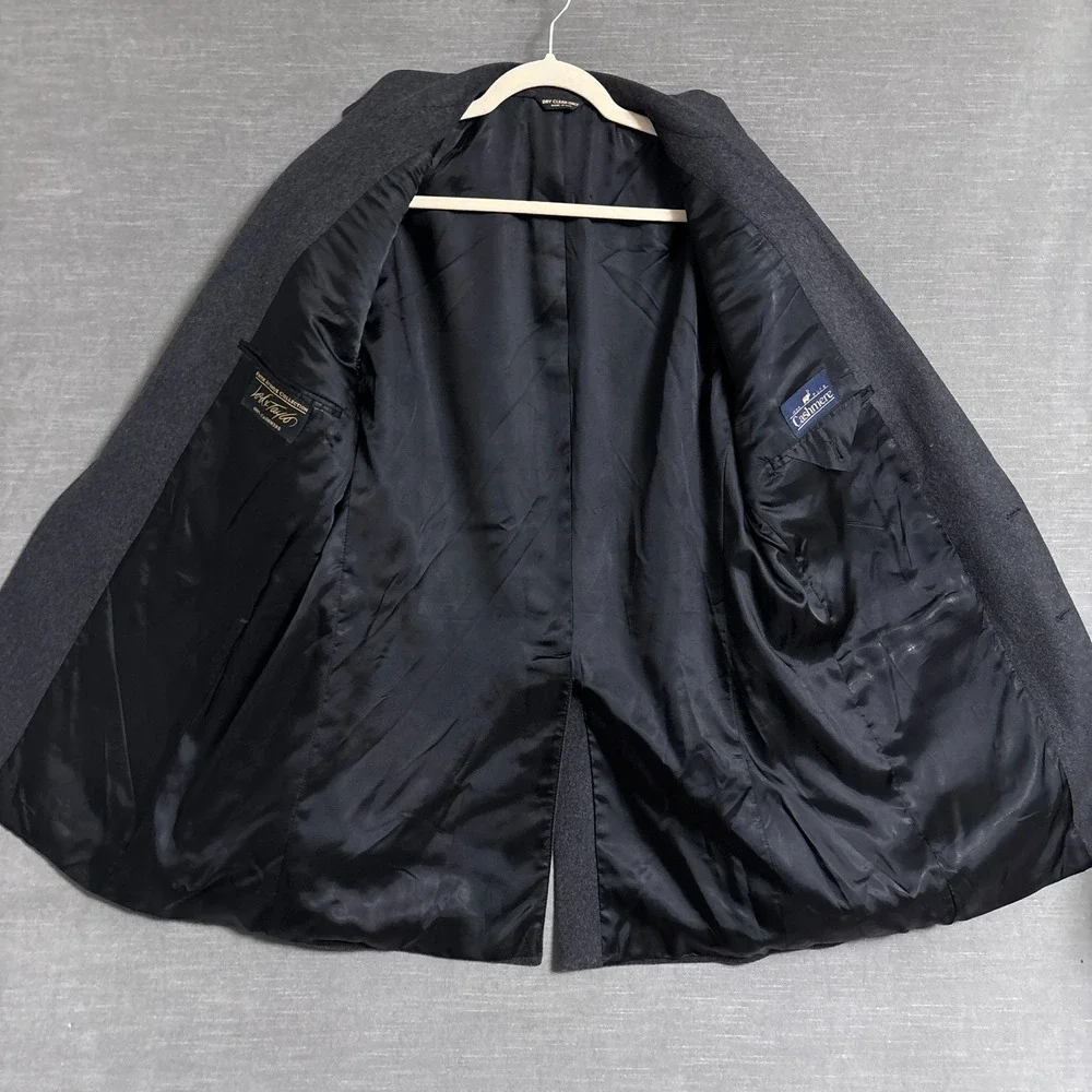 Lord Taylor Sport Coat 44L Gray‎ Cashmere Blazer Jacket Classic USA Union 46L